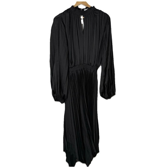 Petal + Pup Women's Black Eloise Pleated Balloon Sleeve Handkerchief Hem Sz 12 - Picture 10 of 12